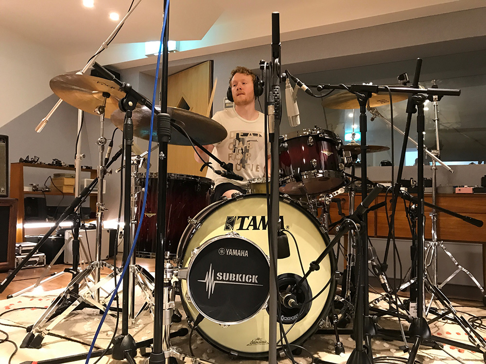 Alex Esp recording The Yacht Club LP1 at Holy Mountain Studios